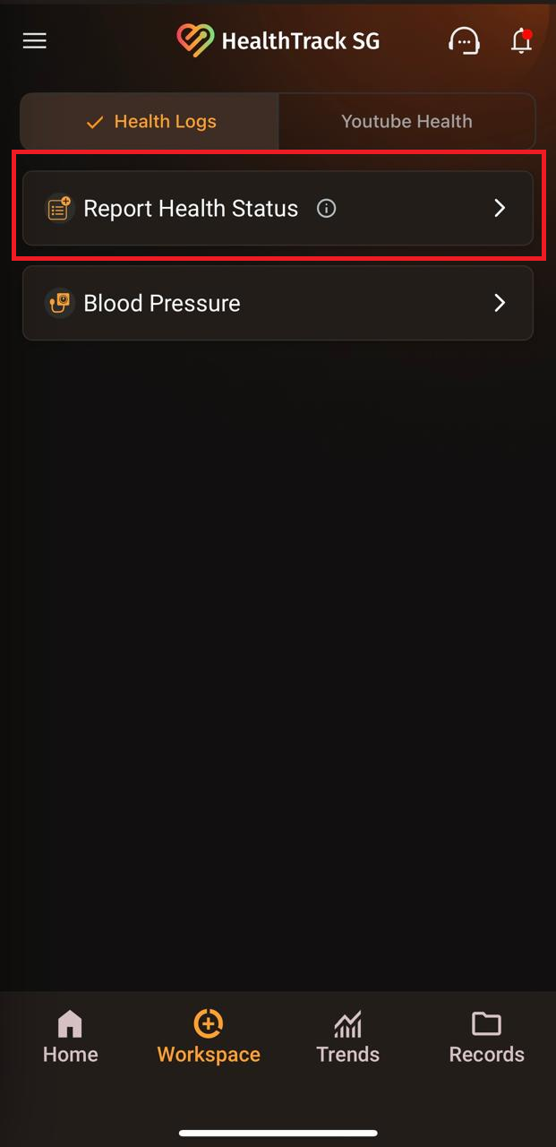Report Health Status flow